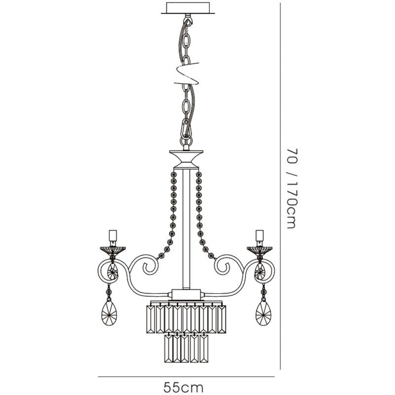 4 - Light Candle Style Chandelier