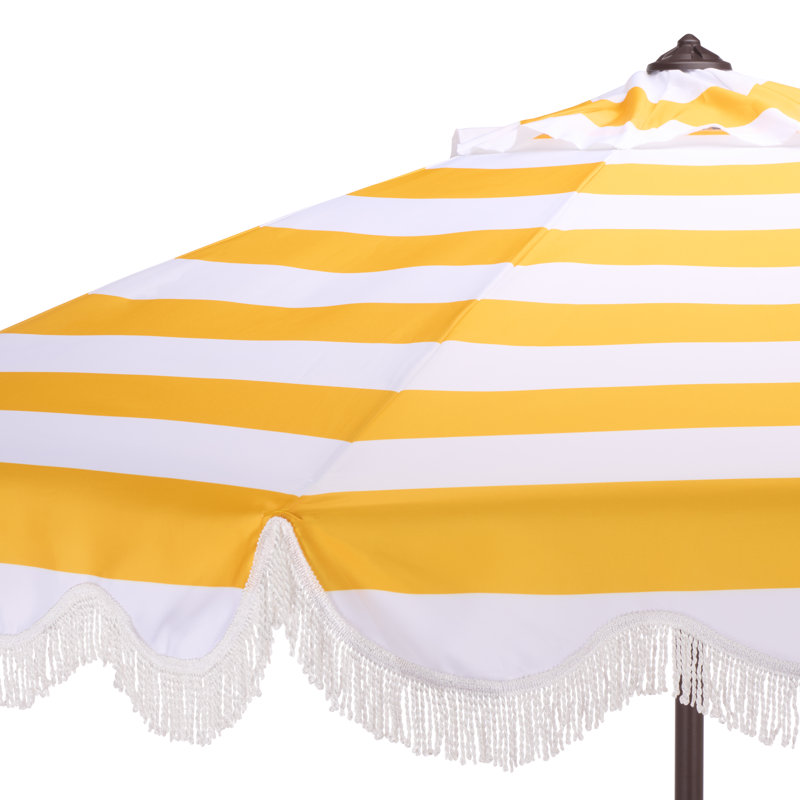 256.01cm Market Parasol, Yellow Stripe