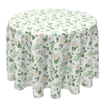 Swanston Round Tablecloth, 100% Cotton, 60 Round", Floral Wedding Elegance