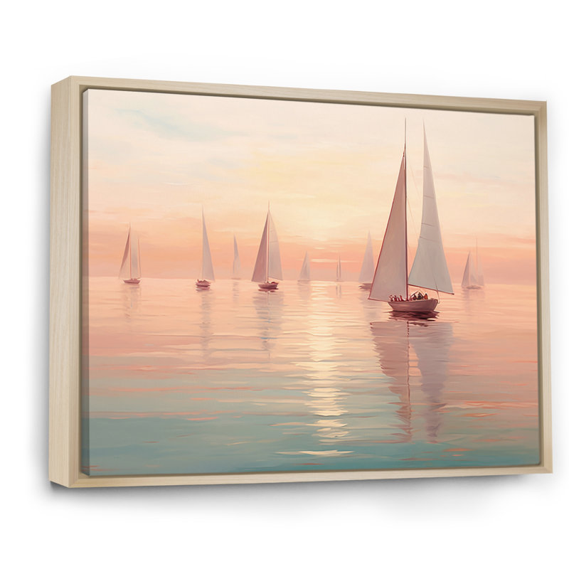 Oliveras voilier harmonieux III - impression, H 30 po x l 40 po x P 1,5 po, Cadre naturel flottant