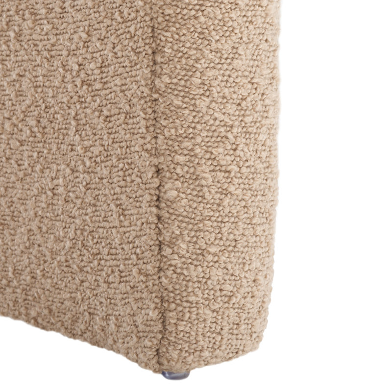 Andeana Upholstered Ottoman, Tan Boucle