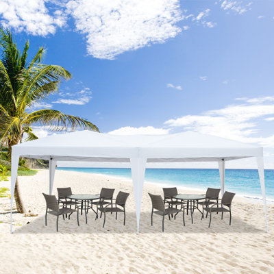 20 Ft. W x 10 FT. D Steel Pop-Up Canopy