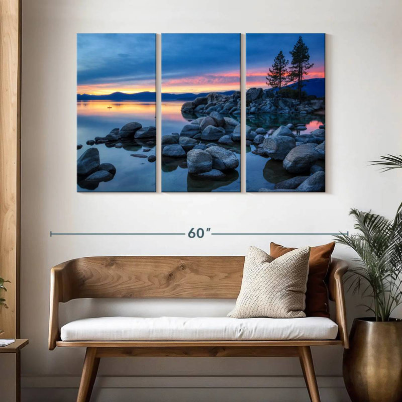 Alvord soirée à Sand Harbor, H 32 po x l 50 po