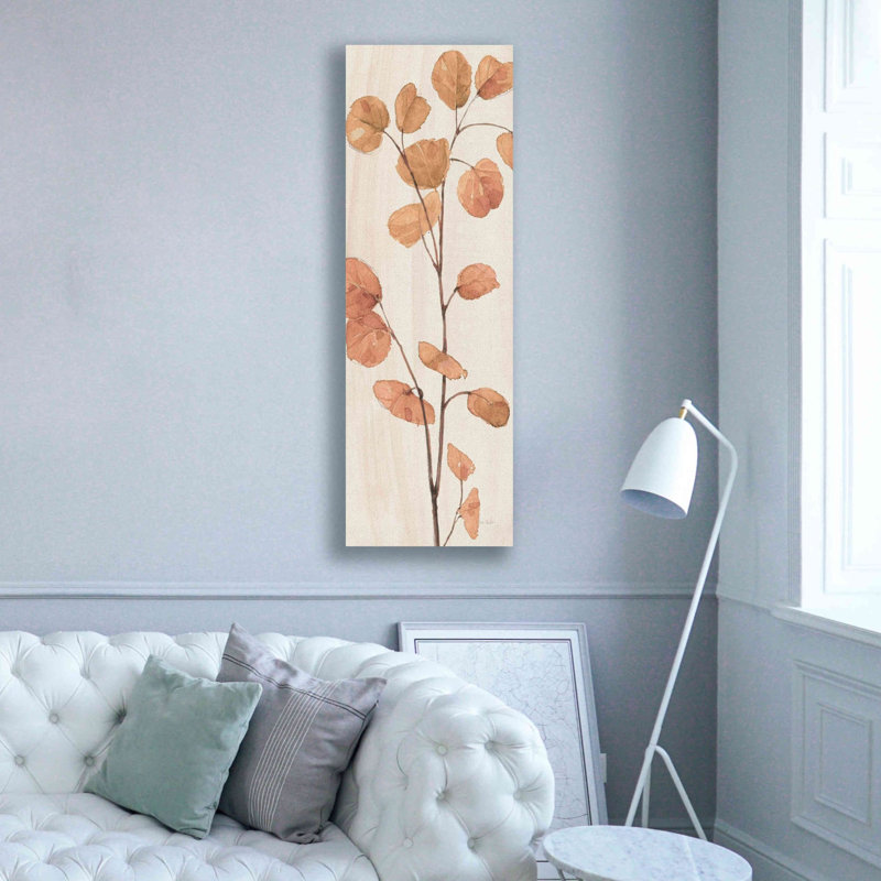 «Soft Terracotta Mixed Greens LIX» par Lisa Audit, art mural sur toile, H 60 po x l 20 po x P 1,5 po