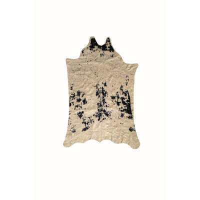 Tapis en simili cuir de vache Kattya
