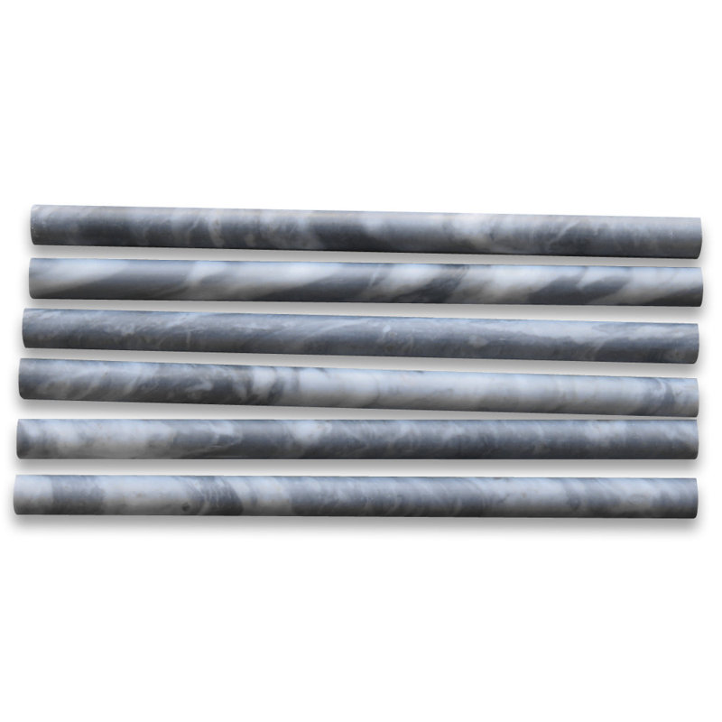 Bardiglio 1" x 12" Marble Grid Mosaic Wall & Floor Tile, Light Gray