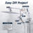 Adjustable Extension Arm Shower Head, Handheld Showerhead Rainfall Shower Head Combo