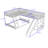Geiser L-Shaped Metal Triple Bunk Bed, Twin Over Full Bunk Bed and Twin Loft Bed with Desk and Slide
