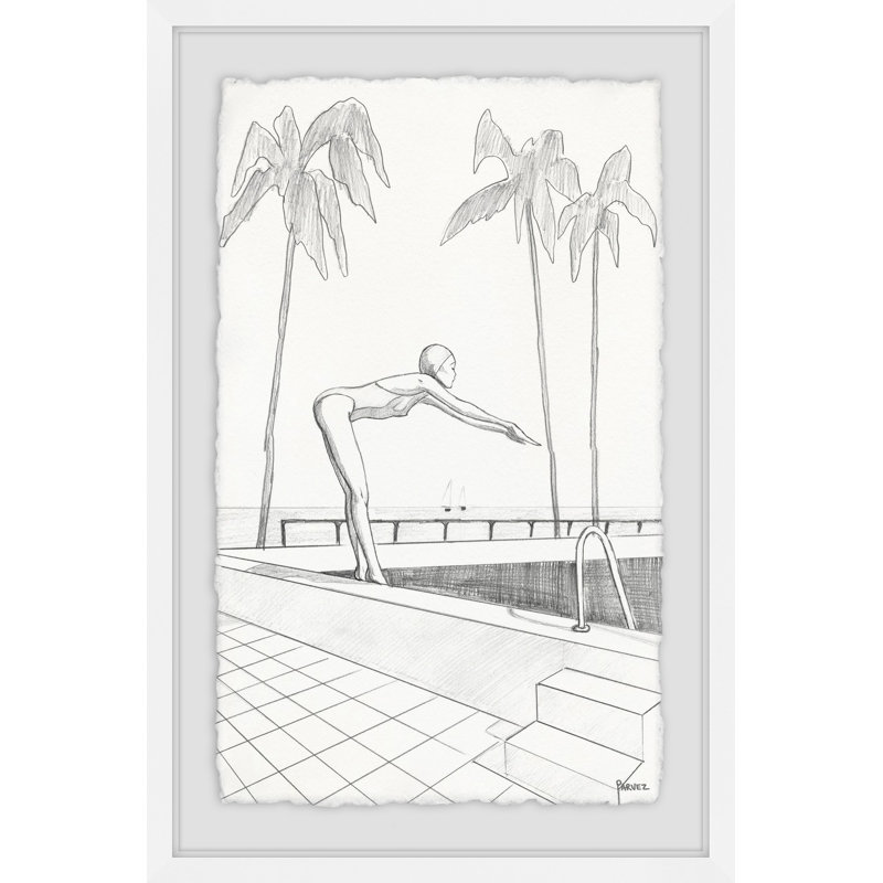 «Dive» par Parvez Taj - reproduction de cadre photo, H 12 po x l 8 po x P 1,5 po