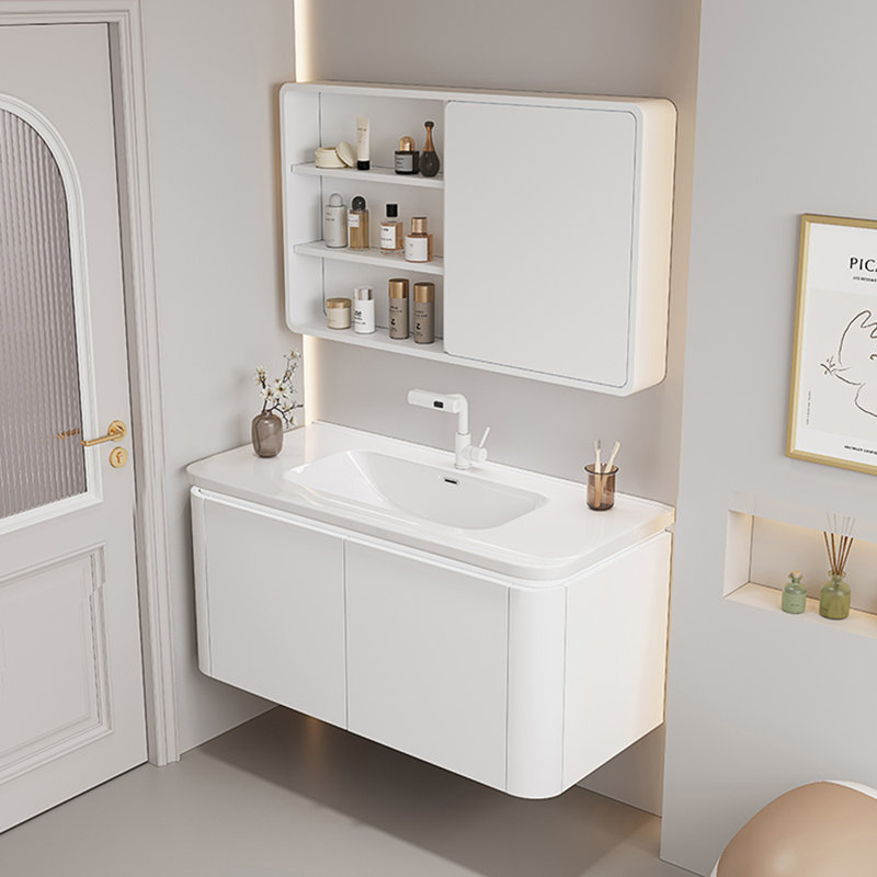 Armoire de salle de bain de style crème de luxe French Light
