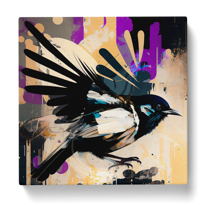 Magpie Abstract Expressionism - No Frame Print