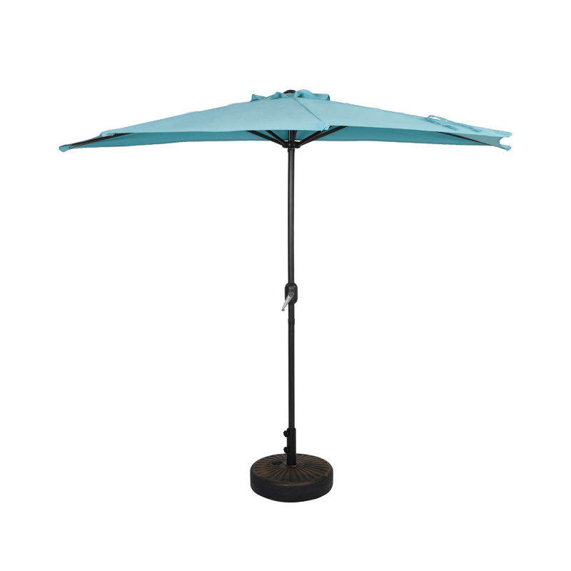 Parasol de marché 9 pi Nicholls, Turquoise / bronze