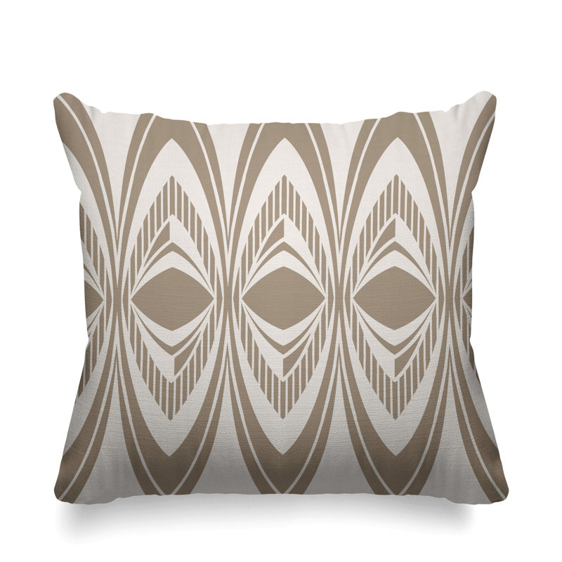 Housse et insert de coussin d'extérieur carré Chisom Tribal, L 19 po x H 19 po, H 15 po x l 15 po
