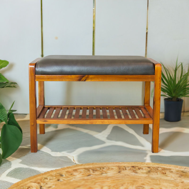 Banc de rangement en similicuir Aavan