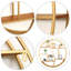Tablette flottante murale, décor rustique, étagère murale en bois, support mural en métal pour présentoir, or