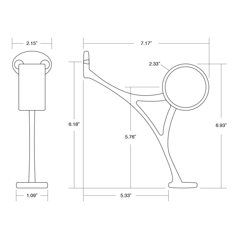 6ft Bar Foot Rail Kit Complete Undercounter Mount Hardware and Tubing, Brass