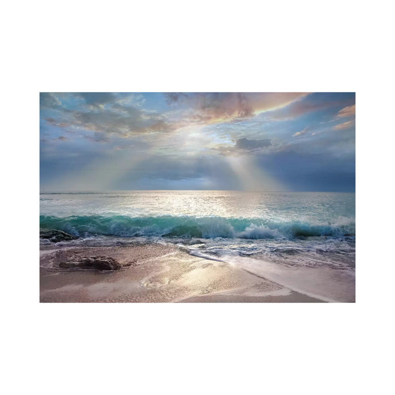 «Aqua Blue Morning» par Mike Calascibetta, reproduction de photo, Toile tendue, H 40 po x l 60 po x P 1,5 po
