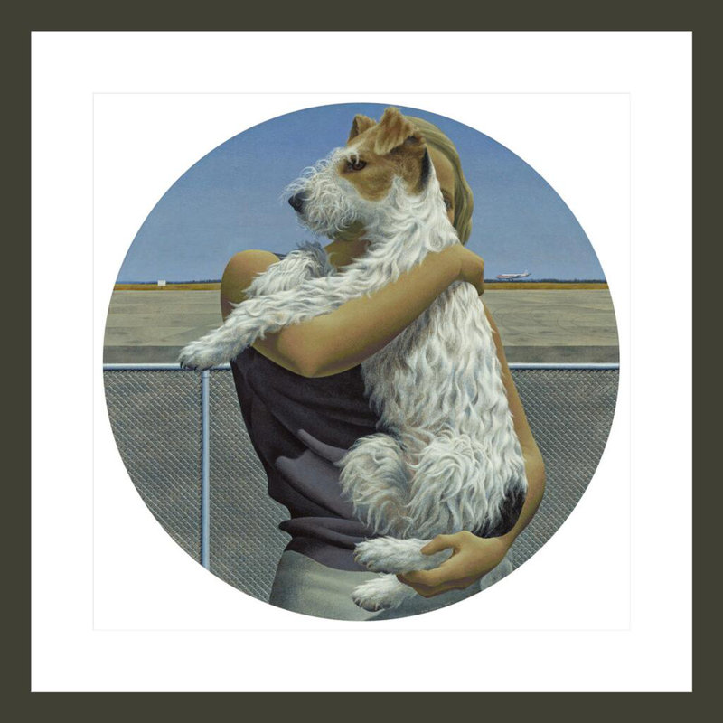 «Woman and Terrier» par Alex Colville - impression giclée encadrée, H 23,5 po x l 23,5 po