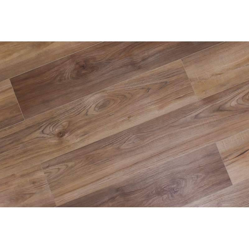 7" x 60" x 7mm Oak Click Lock SPC Luxury Vinyl Plank, Elected Bronze