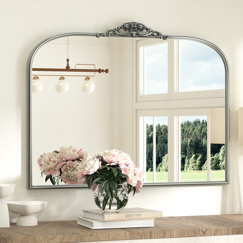 Miroir mural Arnott, 30 po x 40 po, Argent antique