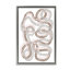 Art mural contemporain sur toile flottant, avec des neutres et tourbillons, design par Martina Pavlova