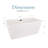 51.2'' x 27.6'' Freestanding Soaking Acrylic Bathtub
