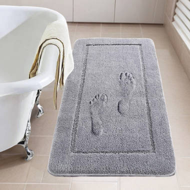 Sil Microfiber Bath Mat with Non-Slip Backing Mercer41 Color: Gray