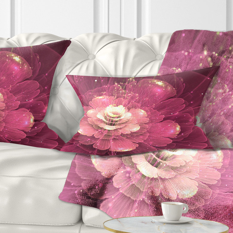 Coussin lombaire en fleur abstraite floral