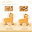 Uriah 2 In 1 Kids Todder Rocking Horse Plush with Wheels for 3-6 Years