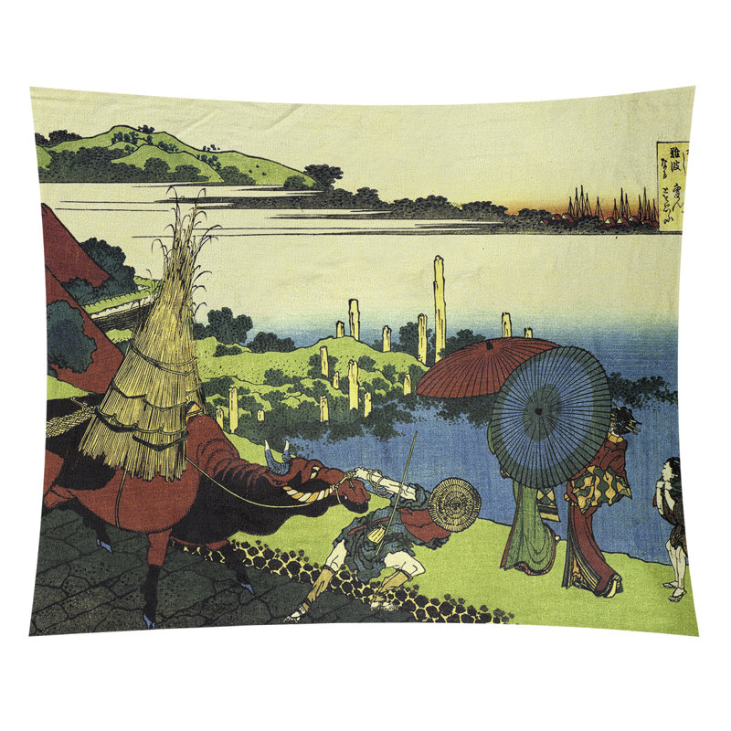 Tapisserie murale River Farm, H 107,5 po x l 91 po, Brun / vert / jaune clair