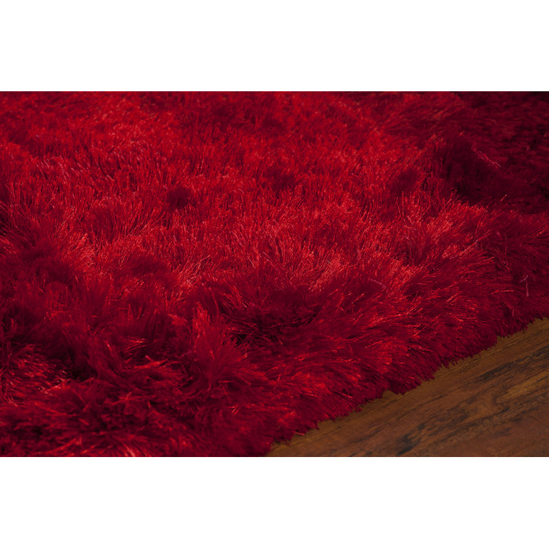 Naya Hand Loomed Area Rug in Red, Rectangle 7'9" x 10'6"