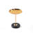 Adjustable height marble top side table with black base, modern decorative pedestal end table for living space-1129758907