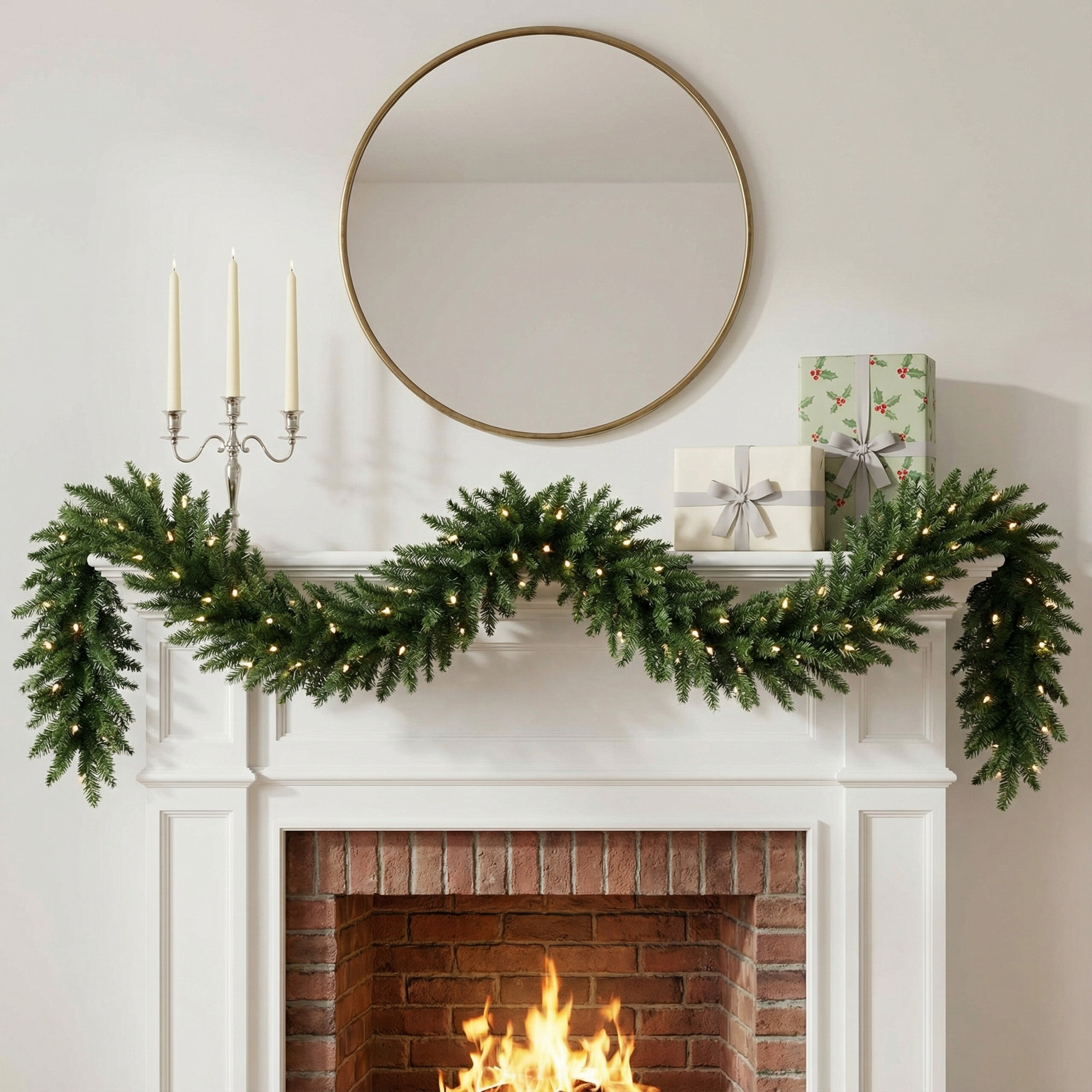 Oregon Fir 108'' in. Faux Fir Garland