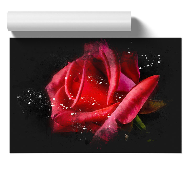 Red Rose Flower Vol.4 - Unframed Graphic Art, 30cm H x 42cm W x 0.1cm D