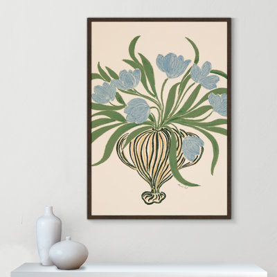 «La Poire Blue Tulips Print» par Camilla Bergqvist