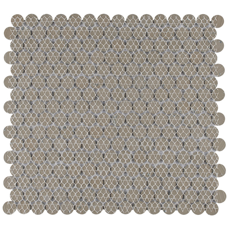 Hudson Penny Round .80" x .80" Porcelain Penny Round Mosaic Wall & Floor Tile, Denim Blue