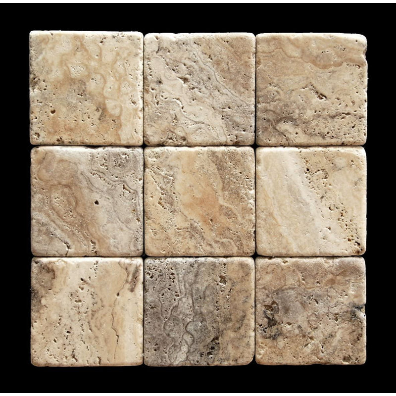 Philadelphia 4" x 4" Travertine Stone Look Wall & Floor Tile