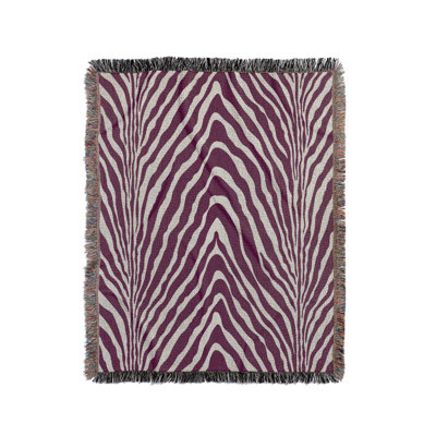 Zoe Animal Print Cotton Blend Blanket Throw