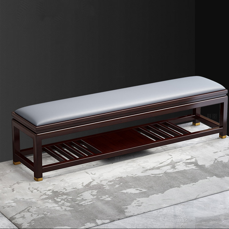 Banc de rangement pour chaussures en bois massif 9 paires
