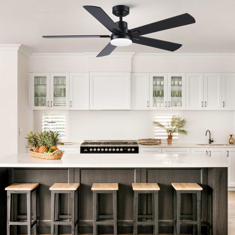 Modern 52" Ceiling Fan with Light and 5 Blades