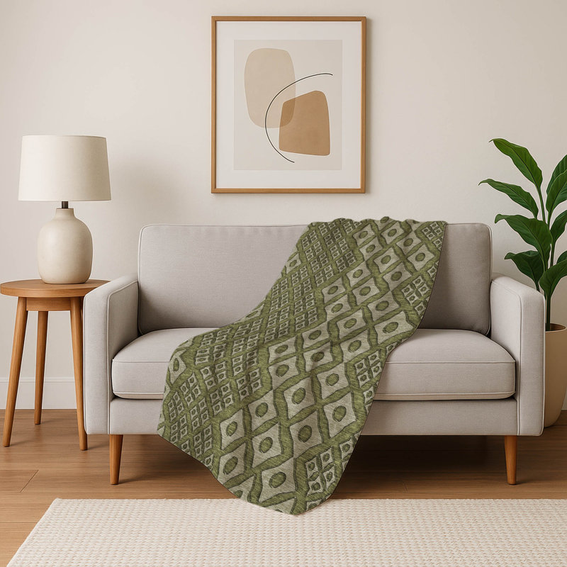 Jeté en sherpa Addison ASB866, Olive