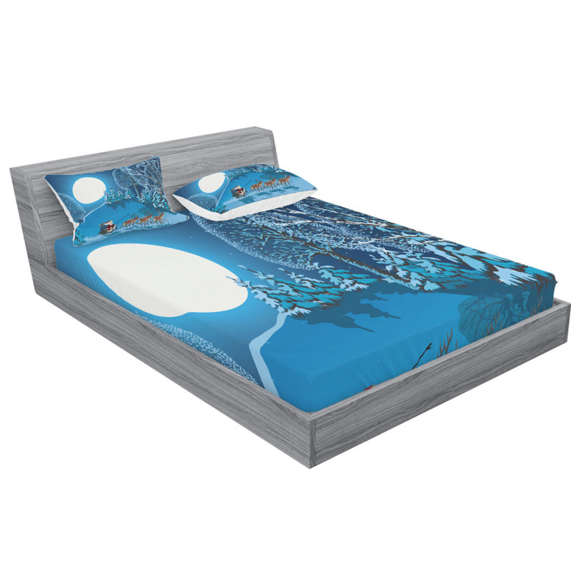 Microfiber Sheet Set, Queen Sheet Set with Fitted Sheet