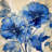 Marine flowers - 32"x32" art on canvas