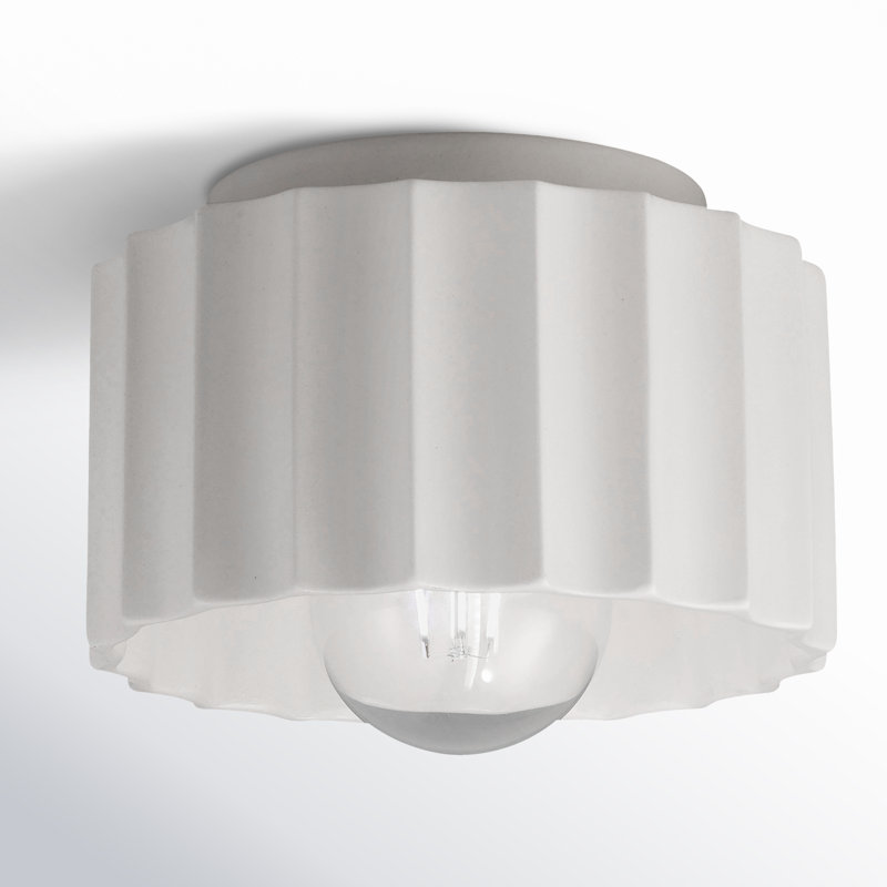 Plafonnier encastré 1 lumière Colgate, Blanc mat, H 5 po x l 8 po x P 8 po