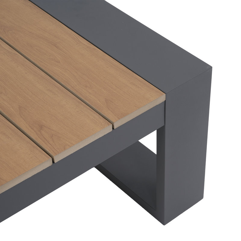 Table basse d'extérieur en aluminium