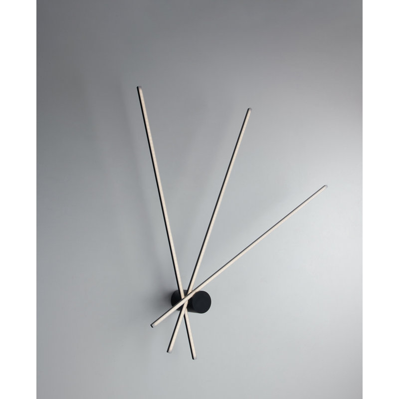 Cartersville 3 - Light LED Armed Sconce, Black