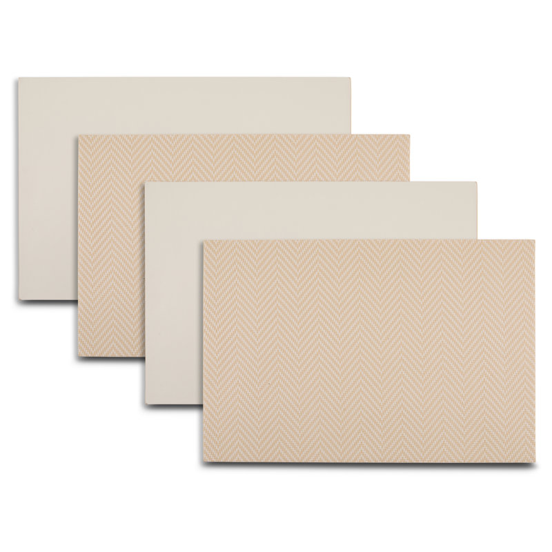 Ensemble de 4 napperons rectangulaires en cuir Vegan