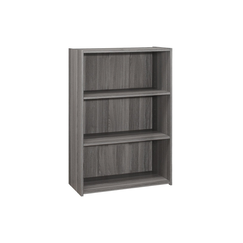 Bibliothèque à 4 niveaux H 36 pouces pour bureau ou chambre à coucher, Gris