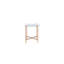  Table de bout contemporaine 24 po champagne et verre transparent Contemporary