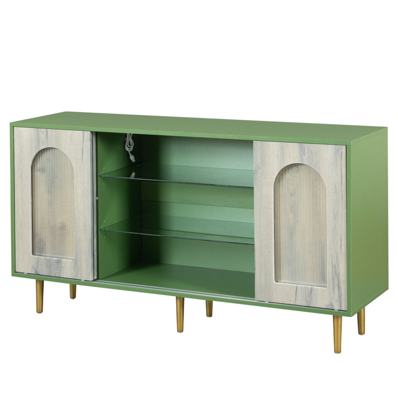 Commode à tiroirs Buffet Buffet Buffet Buffet de bureau, Vert